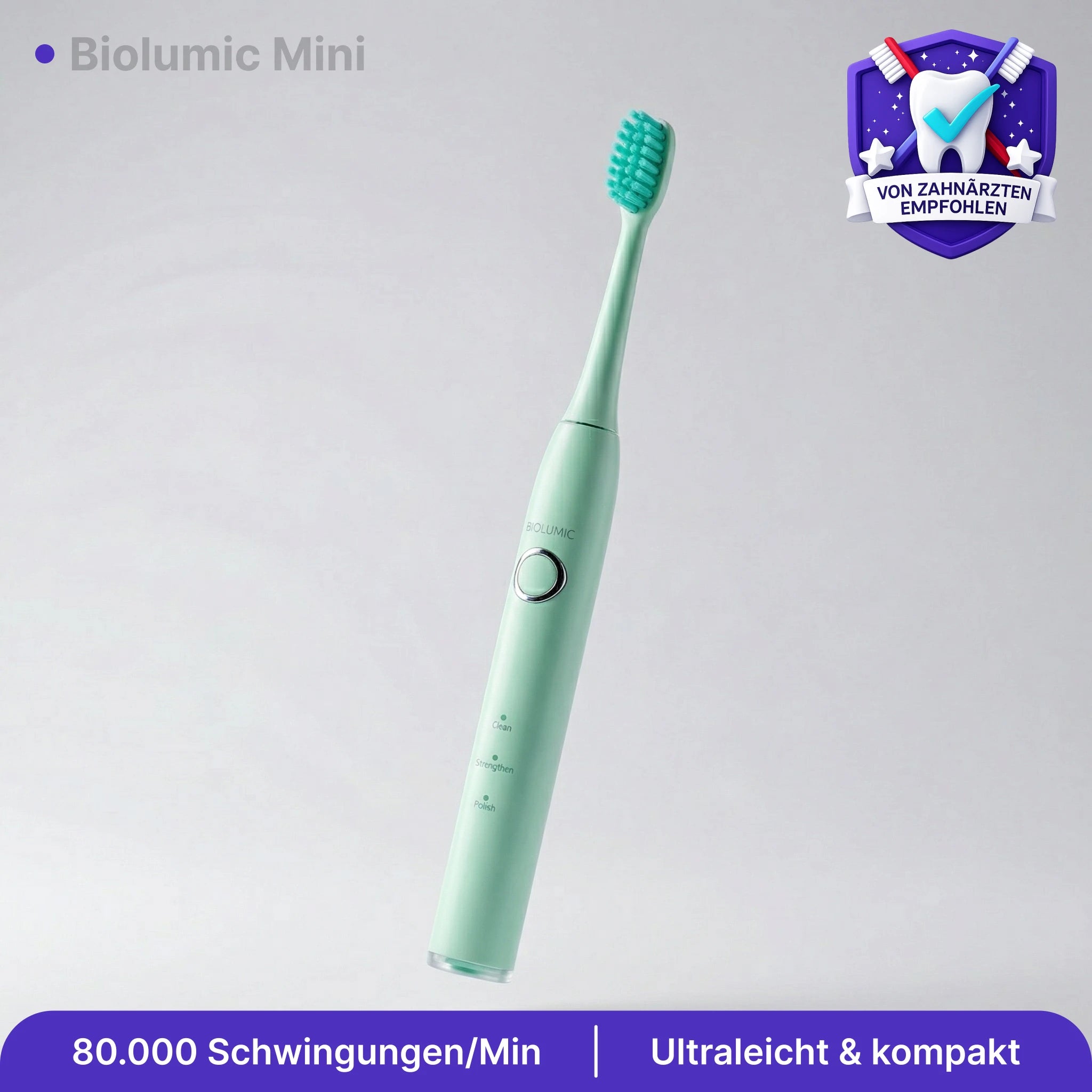 Biolumic Mini – Schall Zahnbürste für unterwegs