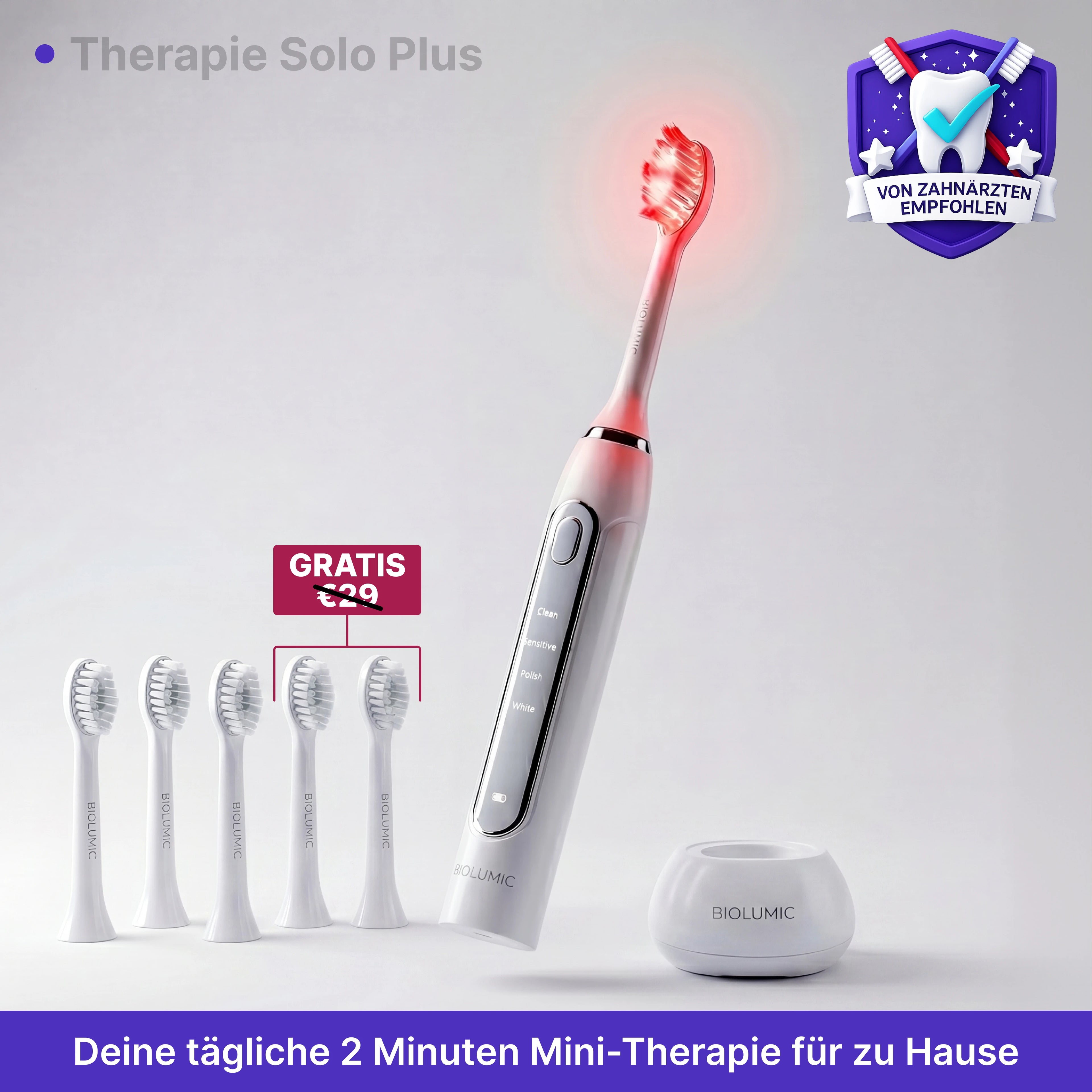 DualWave Rotlicht Therapie Schall Zahnbürste