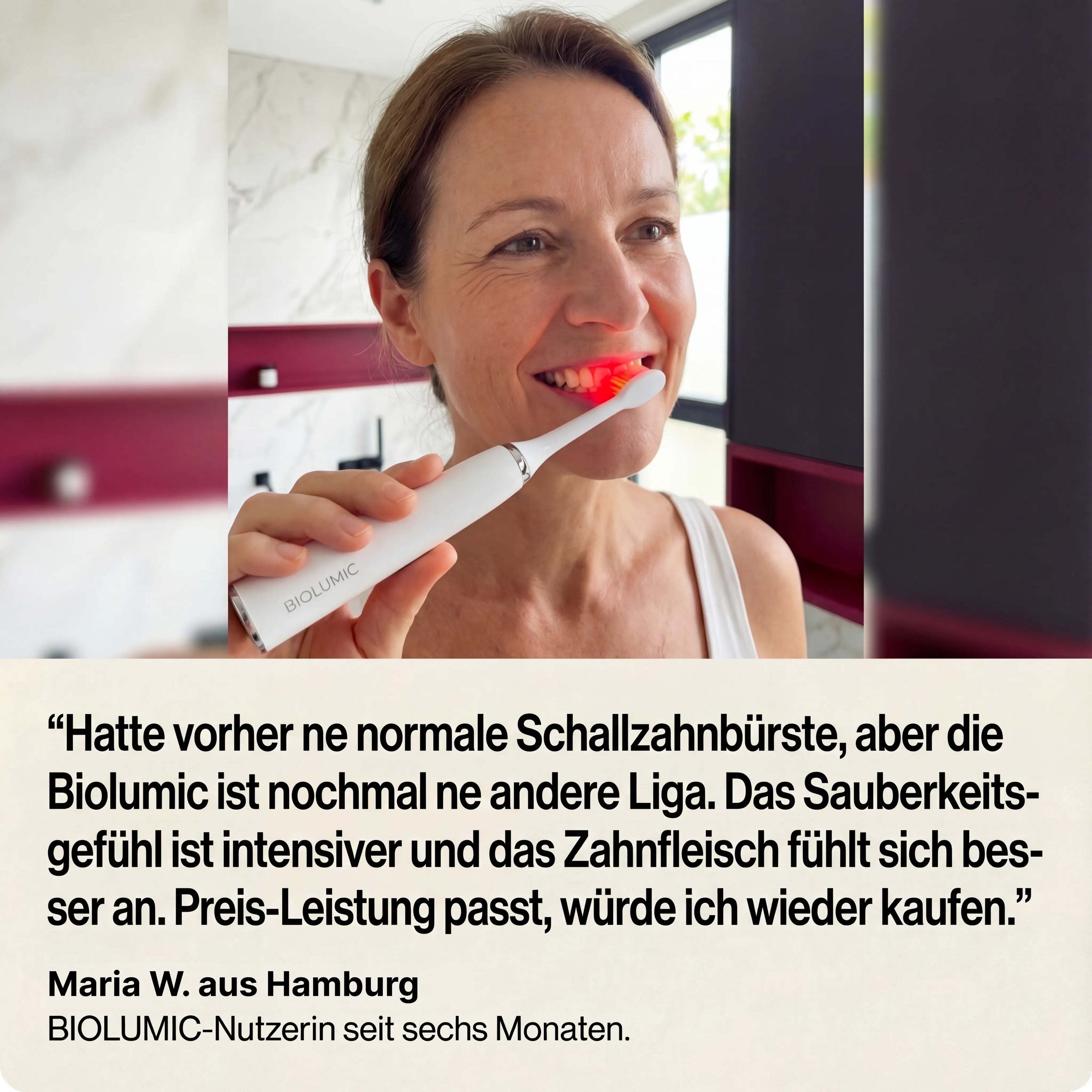 DualWave Rotlicht Therapie Schall Zahnbürste - Therapie Solo